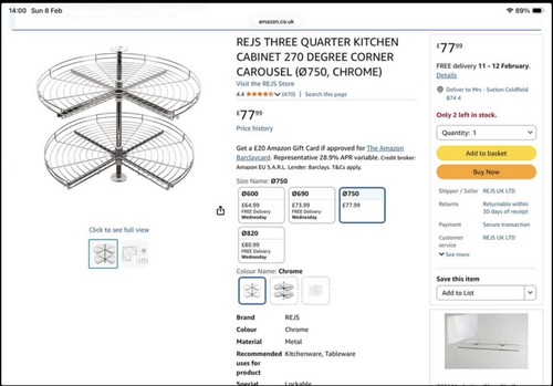 Three quarter kitchen - three,