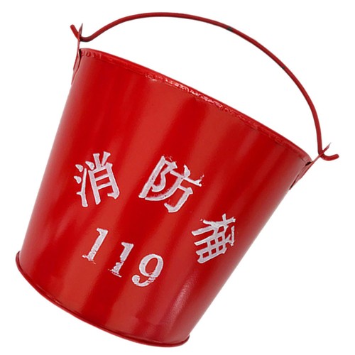 Economic red metal sand bucket - economic,