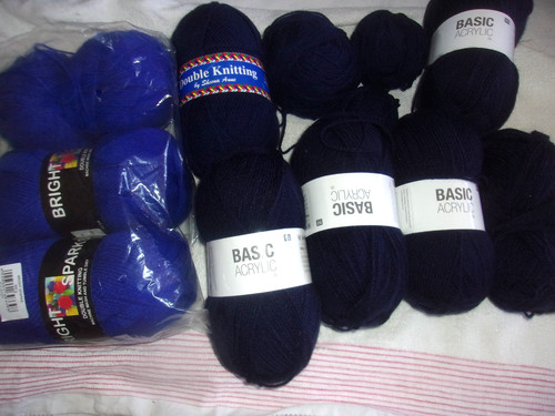 Lot mixed dark royal blues - mixed,
