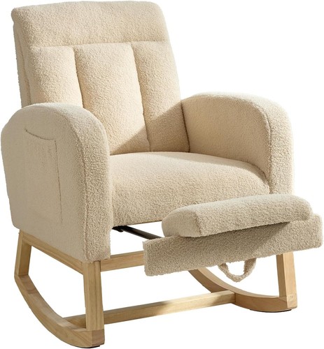 Rocking chair with footstool - with,