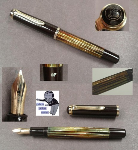 Pelikan 400 fountain - pelikan, brown