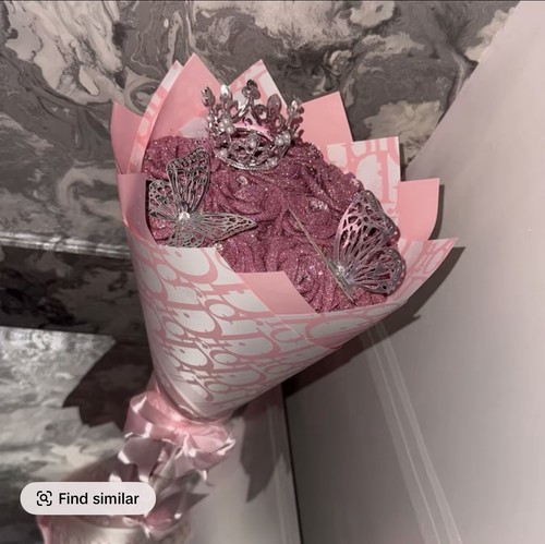 Rose pink crown - 12, bouquet