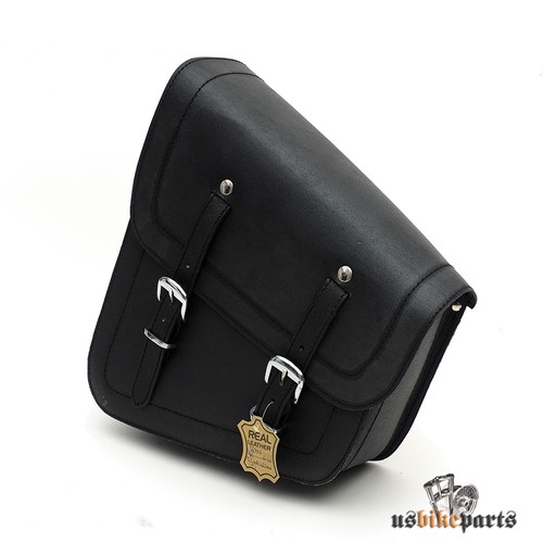 Leather saddlebag black - 1x,