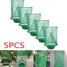 5 Pack Ranch Outdoor Hanging Stable Fly Trap, Reusable Horse Fly Killer Cage