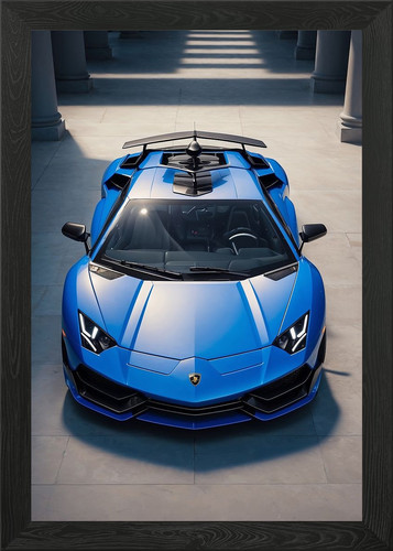 Blue lamborghini aventador - lamborghini, svj
