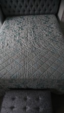 MARKS&SPENCER LUXURY QUILTED RAISED EMBOSSED REVERSIBLE THROW BEDSPREAD 265X255