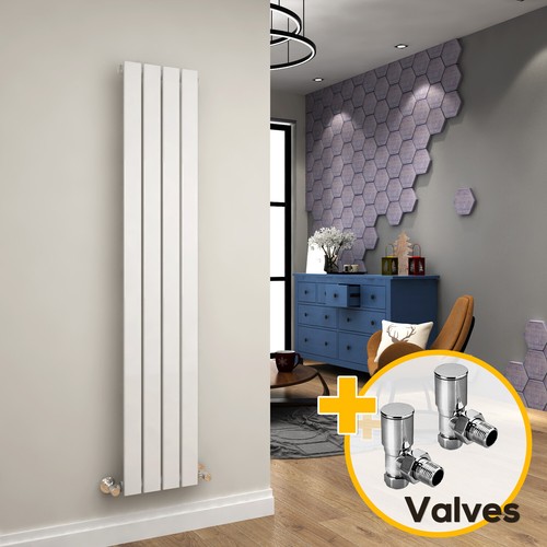 White vertical radiator 1600 - white, x