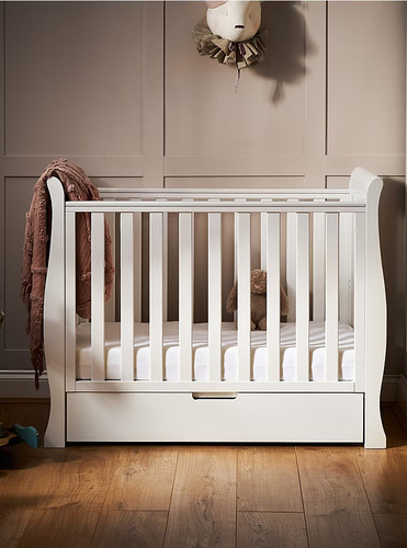 White space saving sleigh cot - sleigh,