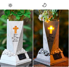 Solar Cemetery Grave Vase LED