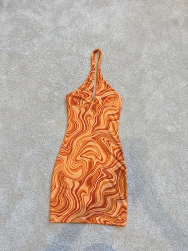 Orange swirl halterneck - h&m,