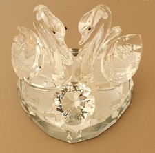 CRYSTAL SWANS ORNAMENT  
