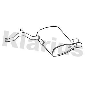 Rear exhaust tail pipe with - rear,