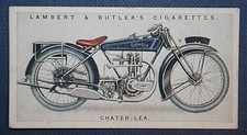 CHATER LEA Sports Motorcycle    Vintage 1920's  Illustrated Card  DE20M