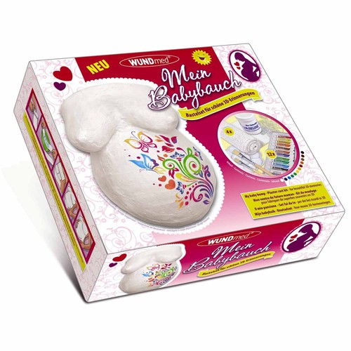 Baby belly plaster cast - baby,