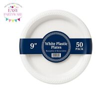 9" Disposable White Plastic