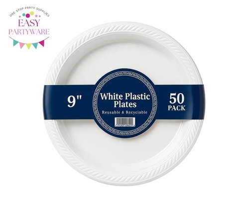 Disposable white plastic - 9",