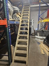 Heavy Duty Wooden Staircase Stairs Ladder 4.8M Height 15 Steps