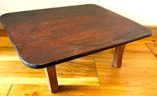 Japanese Vintage Wooden Foldable Literary Desk Low Table Chabudai W43×H16×34.3cm