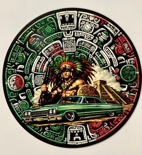 Lowrider and aztec calendar - and,