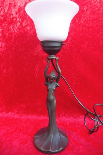 Figural table lamp bronze base - figural,