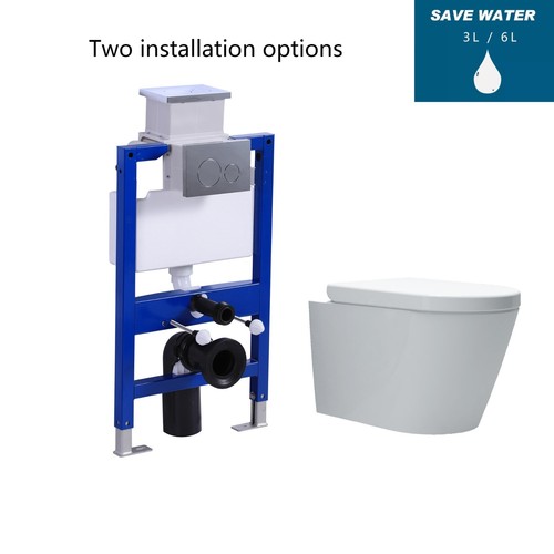 Bathroom rimless wall hung - wall,
