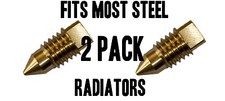 Radiator BLEED SCREW AIR / VALVE VENT FITS MOST STEEL RADIATORS BRASS 2 PACK