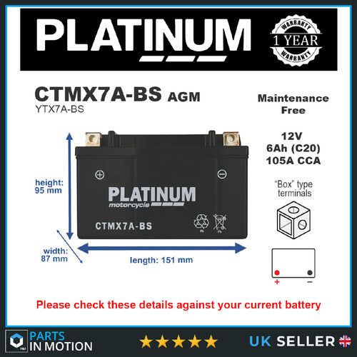 Ctmx7a platinum agm - ctmx7a-bs,