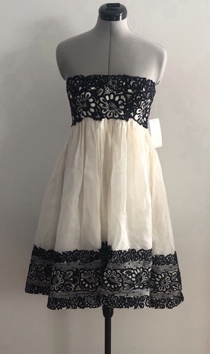 Marchesa ecru silk strapless - ecru,