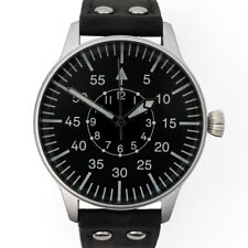 Ailager German Luftwaffe Aviator Style Service Watch-The Beobachtungsuhr - Black