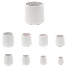 Ferrules End Caps - White PVC Rubber - Inner Steel Reinforcement - German Made