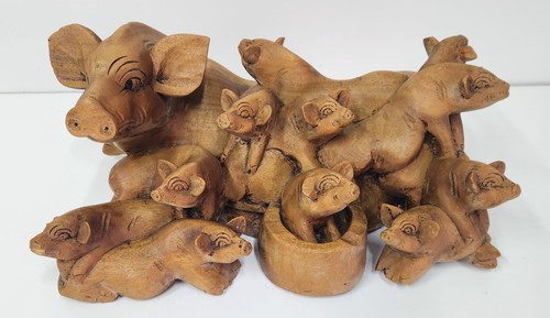 Large vintage hand carved - vintage,