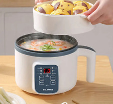 Electric Mini Rice Cooker Portable Steamer Boiler Bowl Pot Non-Stick 1.7L 600W