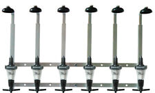 6 Bottle Wall Fixing Bracket Rack & 6 x 25ml Spirit Measure Optic Set Pub Bar 
