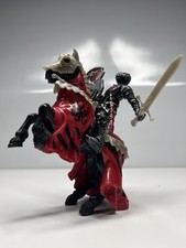 Papo Red Dragon Knights Army Set x5 Figures + 2 Horses Medieval Fantasy Lot