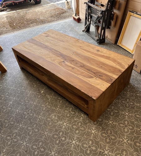Rustic solid wood coffee table - solid,