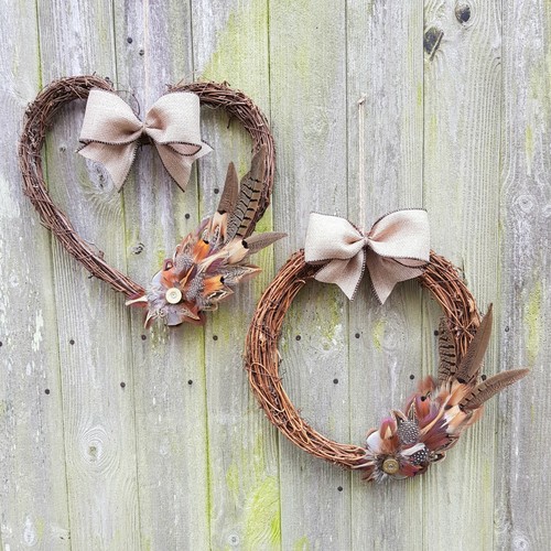 Large wicker wreath - , with