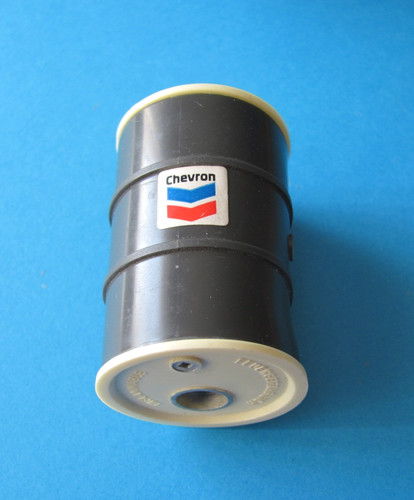 Rare vintage chevron oil drum - chevron,