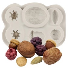 Nuts and Berries shaped Silicone Moulds Fondant Cake Decor Chocolate Mould
