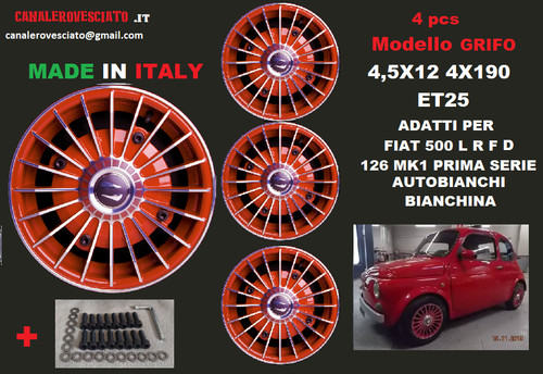 Alloy wheels stylauto - 12, red