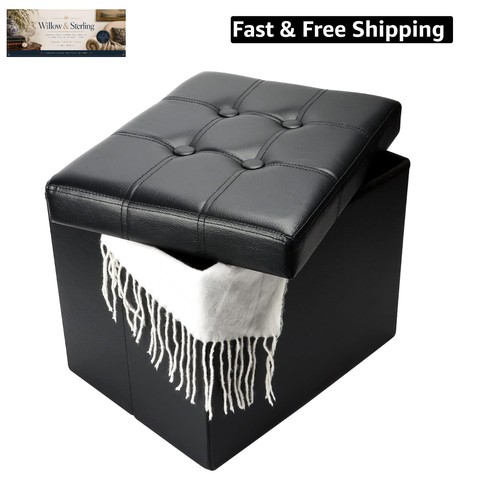 Storage ottoman folding foot - storage, ottoman,