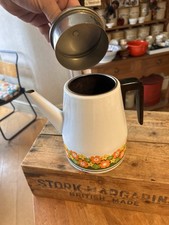 Vintage White Enamel Coffee