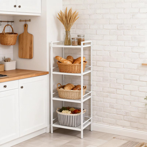 Tier silver metal storage - silver,