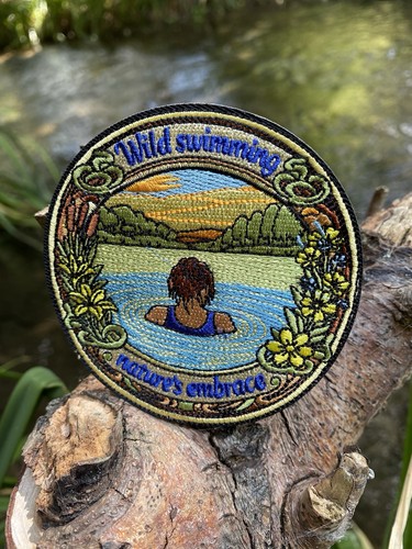 Wild swimming sew patch - swimming, sew-on