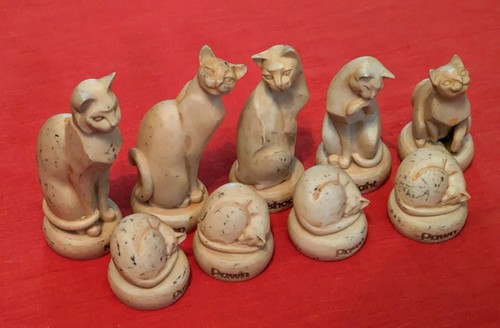 Cats chess set - cats,
