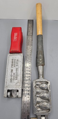 Vintage lead sinker molds - lead,