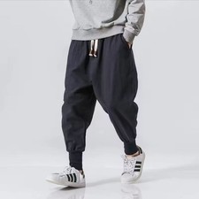 Cotton Linen Harem Pants Men