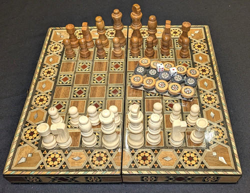 Inlaid wood mother pearl - inlaid,