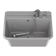 Grey Basin Sink Laundry Utility Industrial Garage Grey Outdoor Indoor Large UK