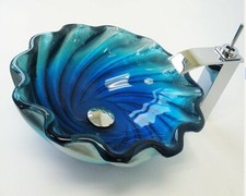  BLUE Turquoise ROUND RIPPLE