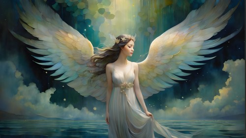Stunning angel wings - angel, canvas